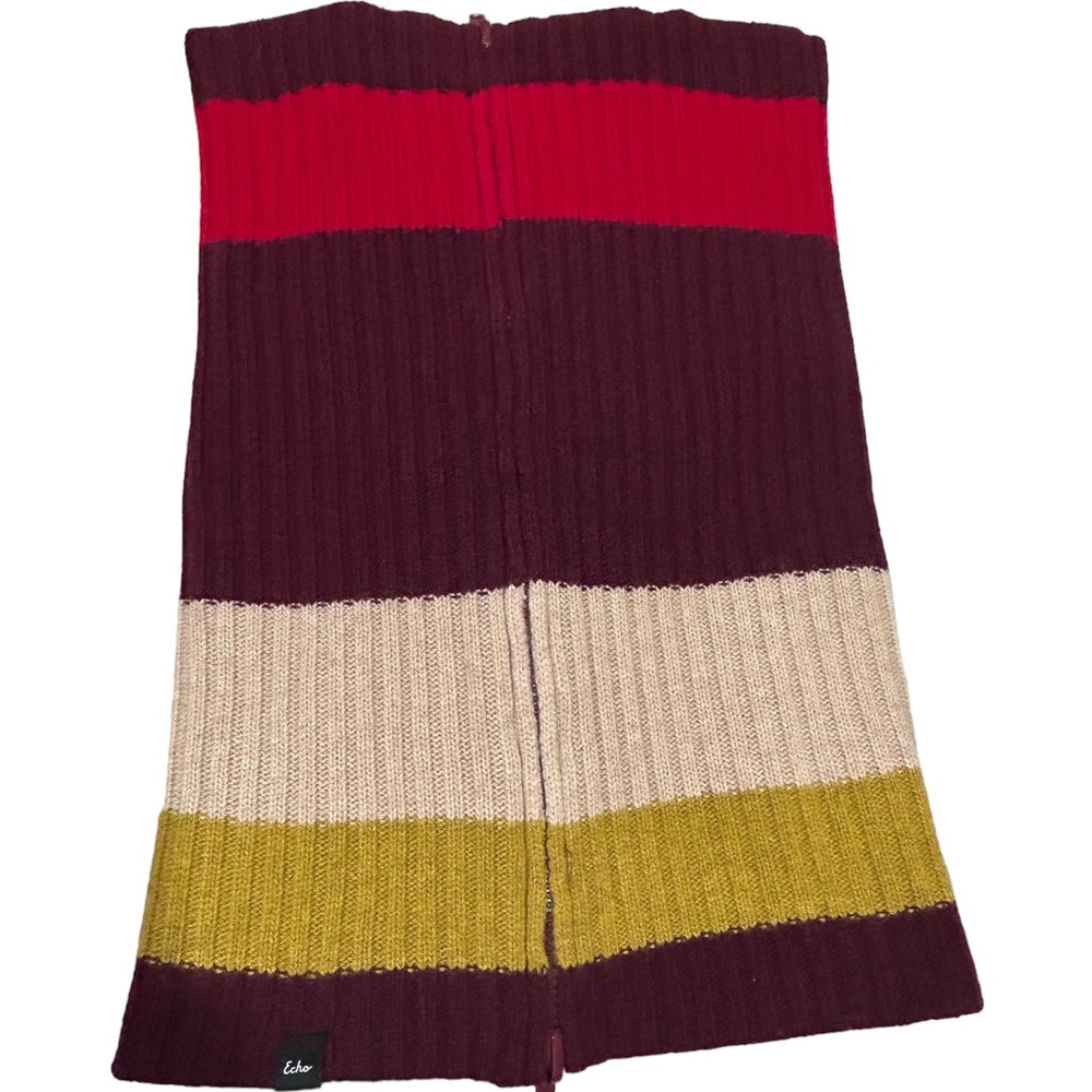 Vintage Echo NY Infinity Scarf with Zipper Reversible Sweater Material New Rare